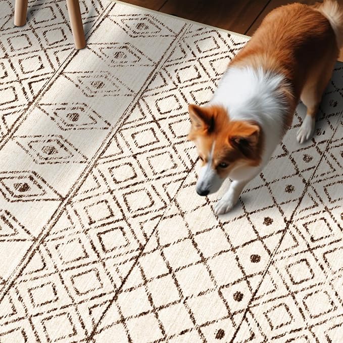 3x6 Washable Kitchen Runner Rug: Non Slip Moroccan Hallway Runners - Image 5