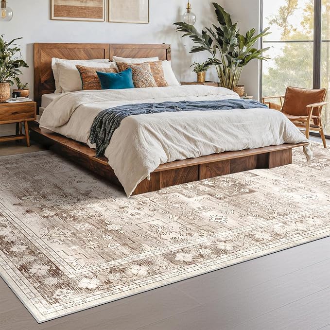 Beige Boho Rug for Living Room 8x12 - Image 6