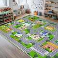 Car Rug Play Mat for Kids Toy Cars, City Road Traffic Playmat for Kid Bedroom by PlumlikHomeDecor