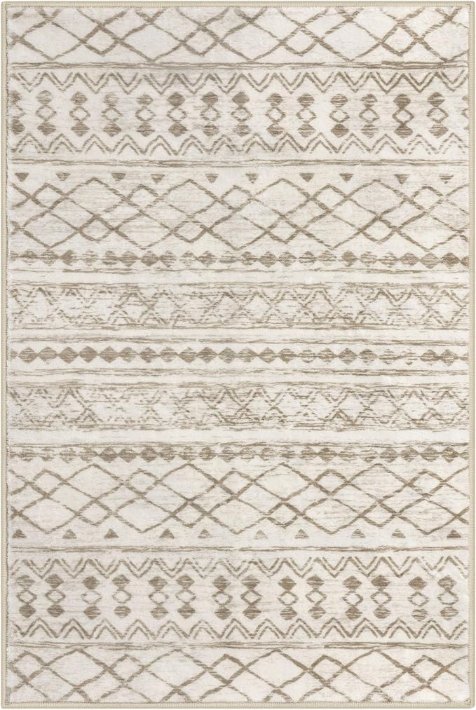 KUTA Washable Non-Slip Rugs for Entryway 2x3, Ultra Soft Vintage Geometric - Image 8