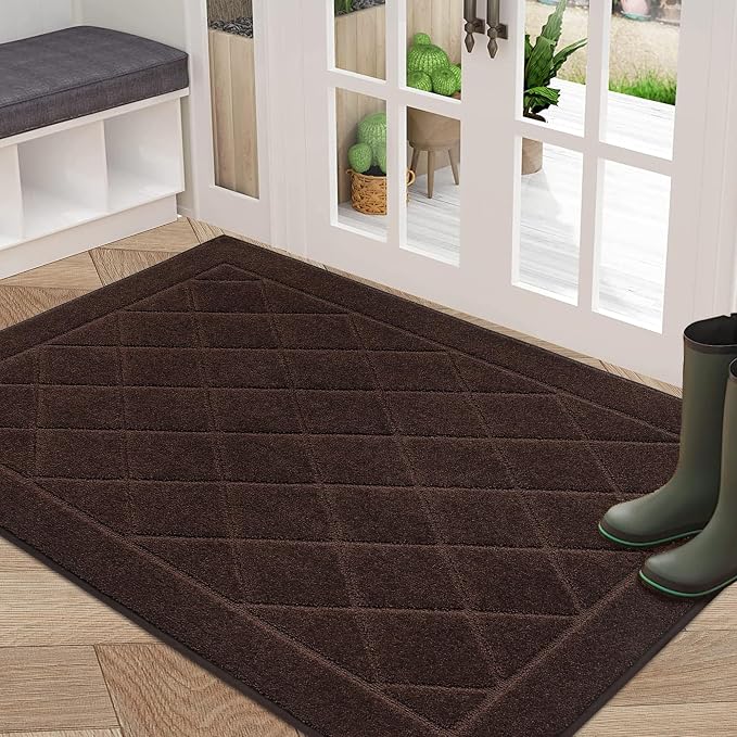 BEQHAUSE Dirt Trapper Door Mat 32" x 48", Doormat Non-Slip Entryway Rugs by BEQHAUSE