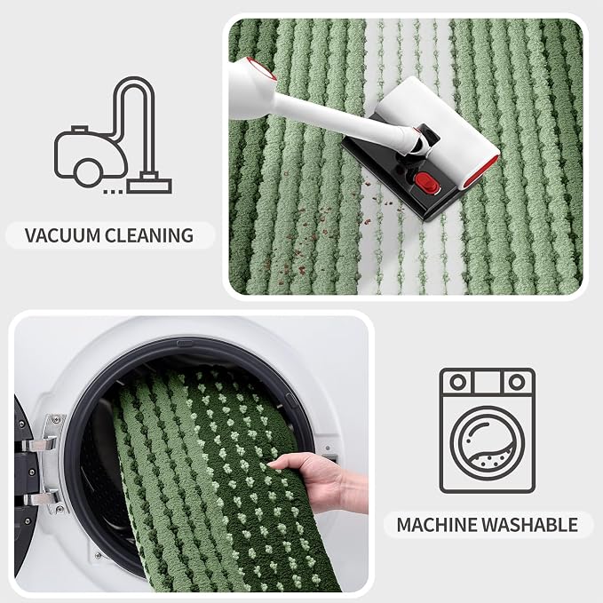 Kitinjoy Indoor Outdoor Door Mat, 40x32 Non-Slip Absorbent Dirt Trapper - Image 5