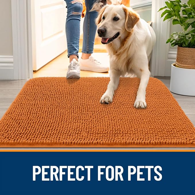 OLANLY Dog Door Mat for Muddy Paws 32x20, Absorbs Moisture and Dirt, Absorbent - Image 6