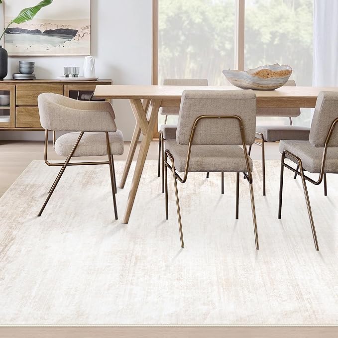 Area Rugs 8x10 Living Room: Washable Rug Modern Abstract Large Rugs Soft Non - Image 3