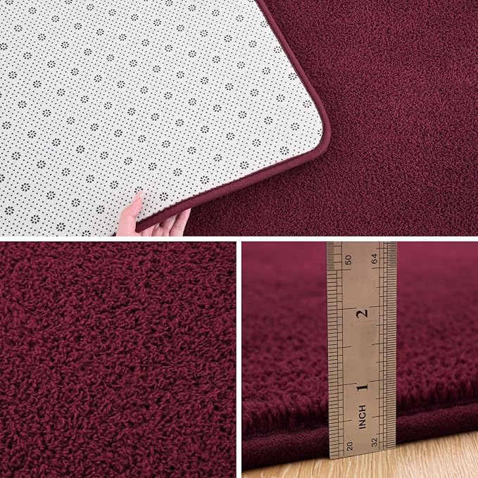 Pettop 7x10 ft Burgundy Red Area Rugs - Image 4