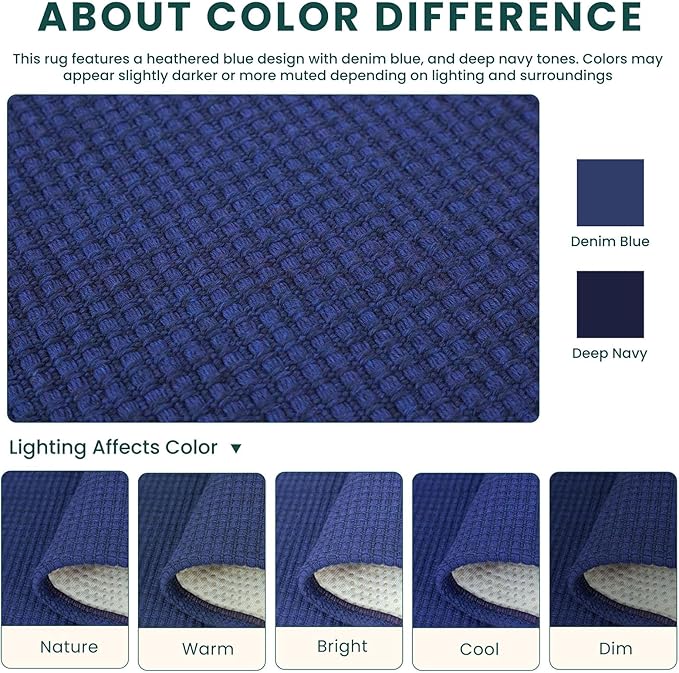 KOZYFLY Cotton Runners Rugs for Hallway 2x10, Washable Runner Rug, Woven Non - Image 3
