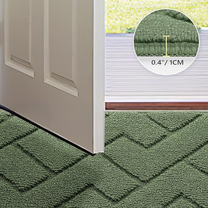 hicorfe Dirt Trapper Indoor Doormat, Non Slip Backing Washable Door Mats - Image 3