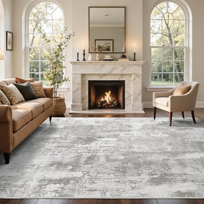 5x7 Ft Area Rugs for Living Room, Soft Non-Slip Washable Rugs Modern Abstract - Image 2