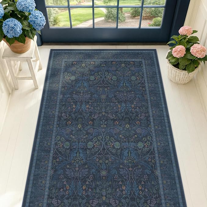 3x5 Large Entryway Rugs, Non Slip Washable Area Rug by Evyhood