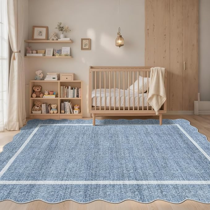 GarveeHome Scalloped Large Living Room Area Rug 8x10 - Image 2
