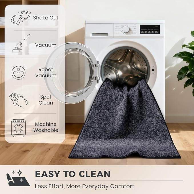 PURRUGS Easy Care Area Rug 4ft x 6ft, Non-Slip Machine Washable Door Mat - Image 7