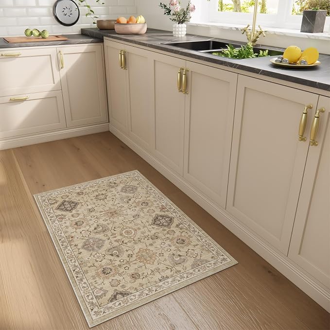 Machine Washable Boho Rugs for Entryway: Door Mat Indoor Entrance 2x3 Small - Image 4