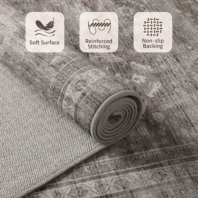 Rugxara 9x12 Area Rugs for Living Room Bedroom, Large Washable Rug, Non Slip & - Image 5