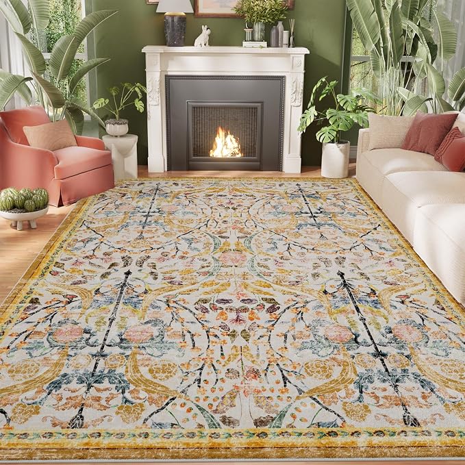 AMTOVO 8x10 Washable Area Rugs for Living Room, Non-Slip&Non-Shedding Large - Image 4