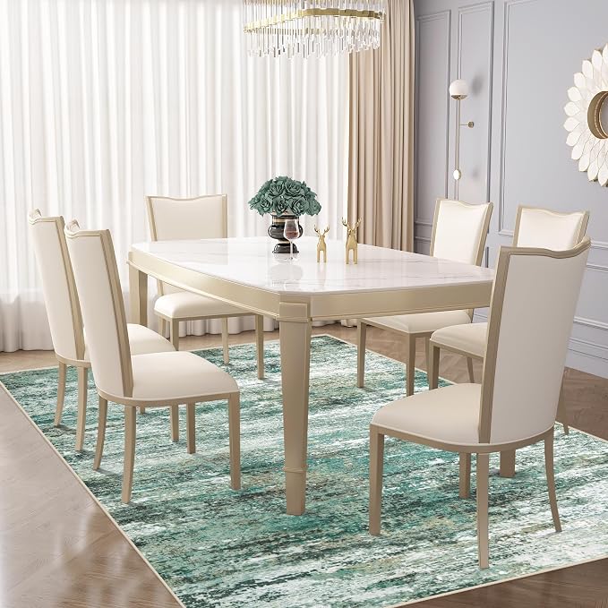 XLUEZ 5x7 Area Rugs for Living Room, Washable Modern Abstract Large Area Rug - Image 5