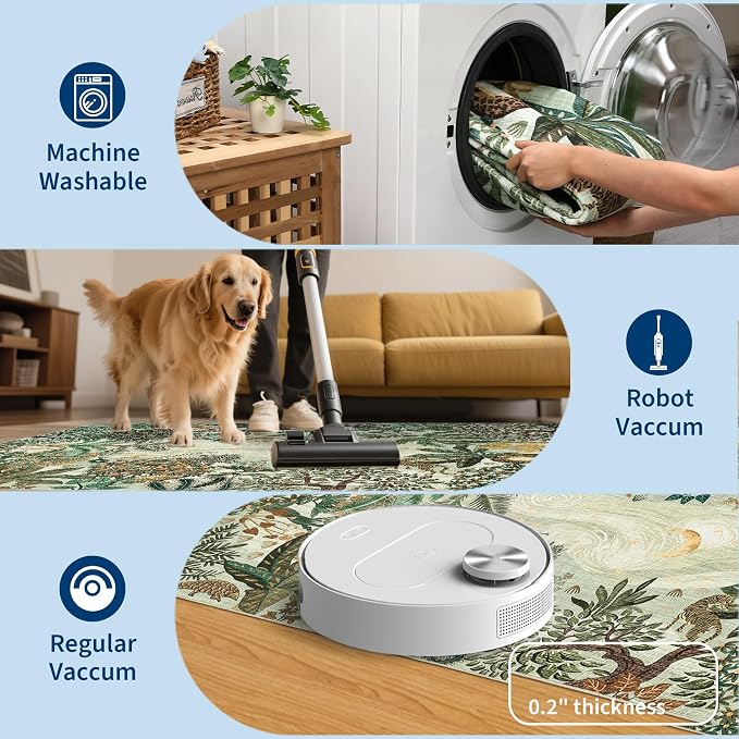 GarveeHome Round Area Rugs 5ft for Bedroom - Image 6