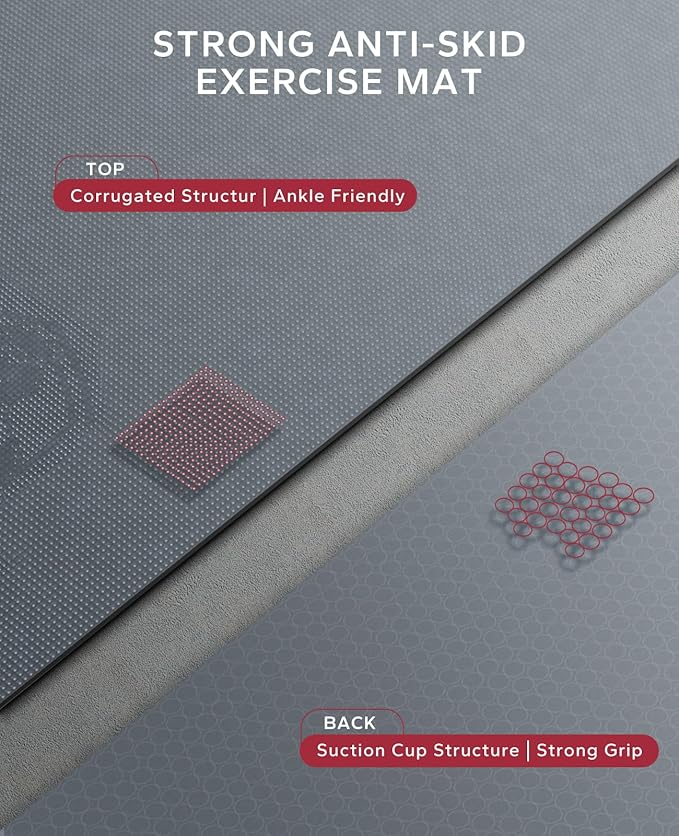 HAPBEAR Large Exercise Mat-7'x5'/6'x8'/6'x9'/6'x10'/6'x12'x8mm, Ultra Durable - Image 4
