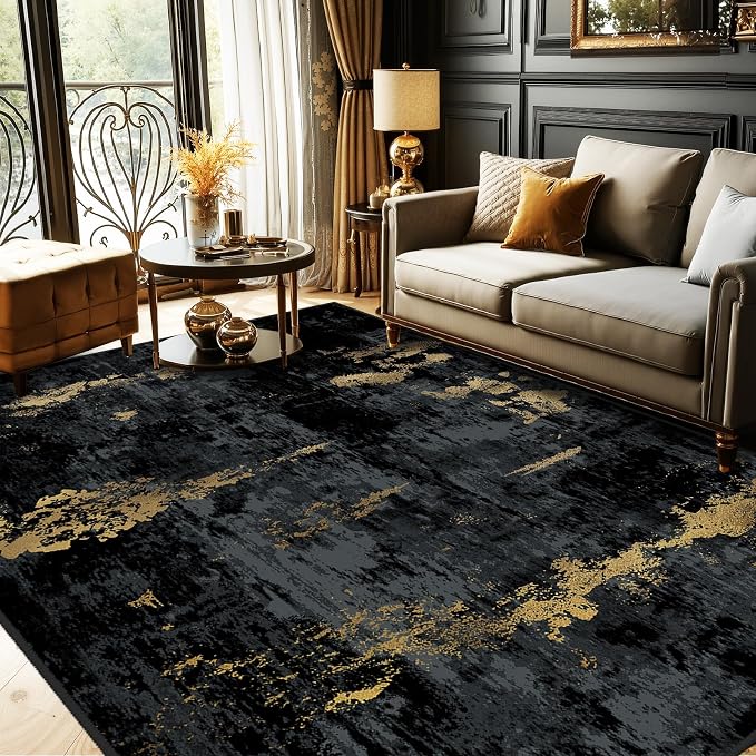 RELEANY Washable Area Rugs 7'x9' Non-Slip Modern Abstract Soft by RELEANY