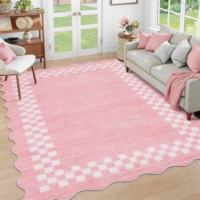 GarveeHome 4x6 Area Rug Small Washable Living Room Rug Scalloped Rug - Image 9