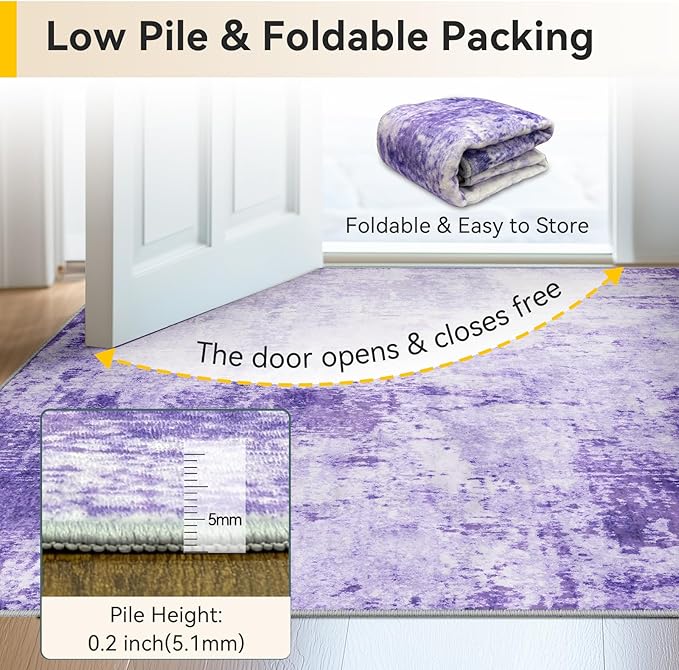RELEANY Washable Area Rugs 10'x14 Non-Slip Modern Abstract Soft - Image 6
