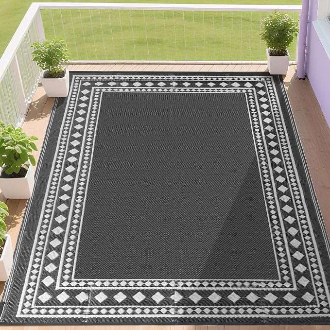 RURALITY Outdoor Rug 9x12 Waterproof by RURALITY
