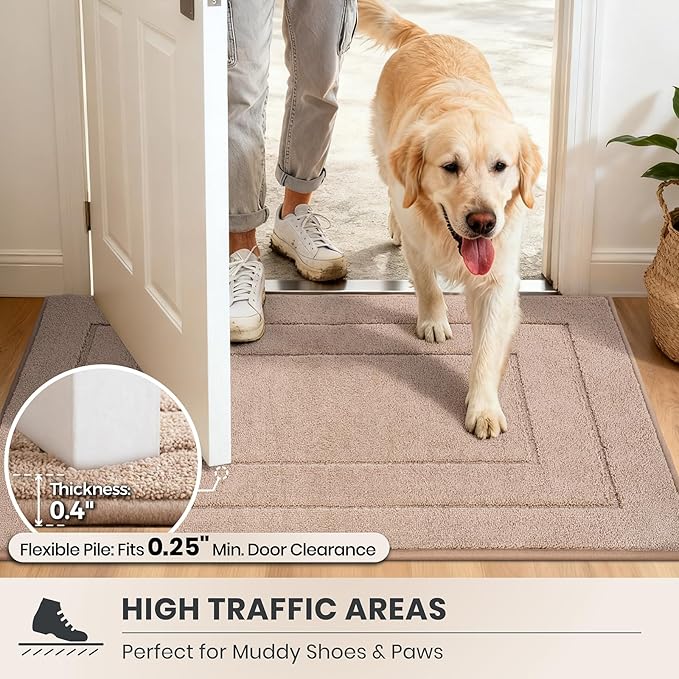 PURRUGS Dirt Trapping Door Mat 24" x 35.5", Non-Slip/Skid Machine Washable - Image 6