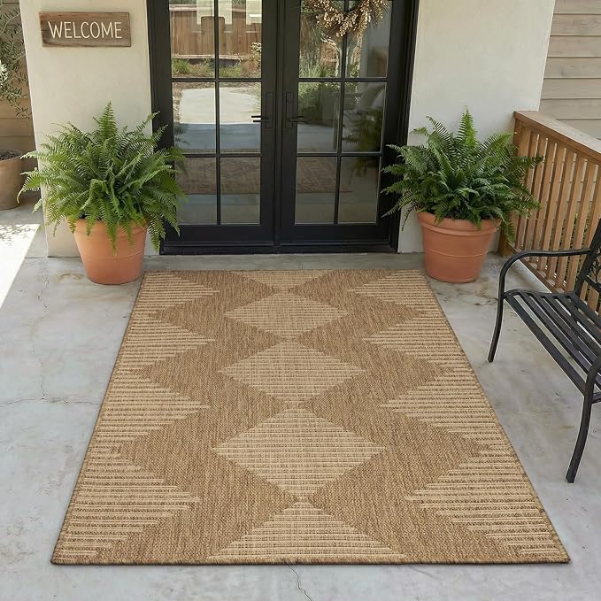 MontVoo-3x5 Outdoor Rug Porch Entryway Rug-Polypropylene Indoor Outdoor Rugs by MontVoo