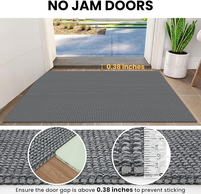 IOHOUZE Washable Exrea Long Hallway Runner Rug 3x18 Non Slip Rubber Backed - Image 3