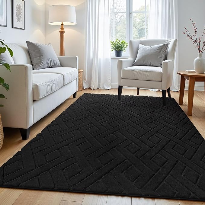Macgace Ultra Soft Black Area Rug - Image 3
