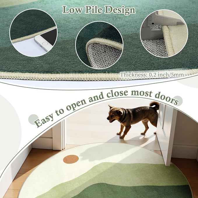 Sunrise Circle Area Rug 5ft, Large Round Rugs - Image 4