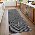 ROYHOME Modern Rug 2x6 Runners for Hallways, Abstract Kitchen Runner Rugs Non by ROYHOME