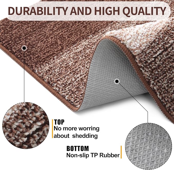 Kitinjoy Indoor Outdoor Door Mat, 70x32 Non-Slip Absorbent Dirt Trapper - Image 3