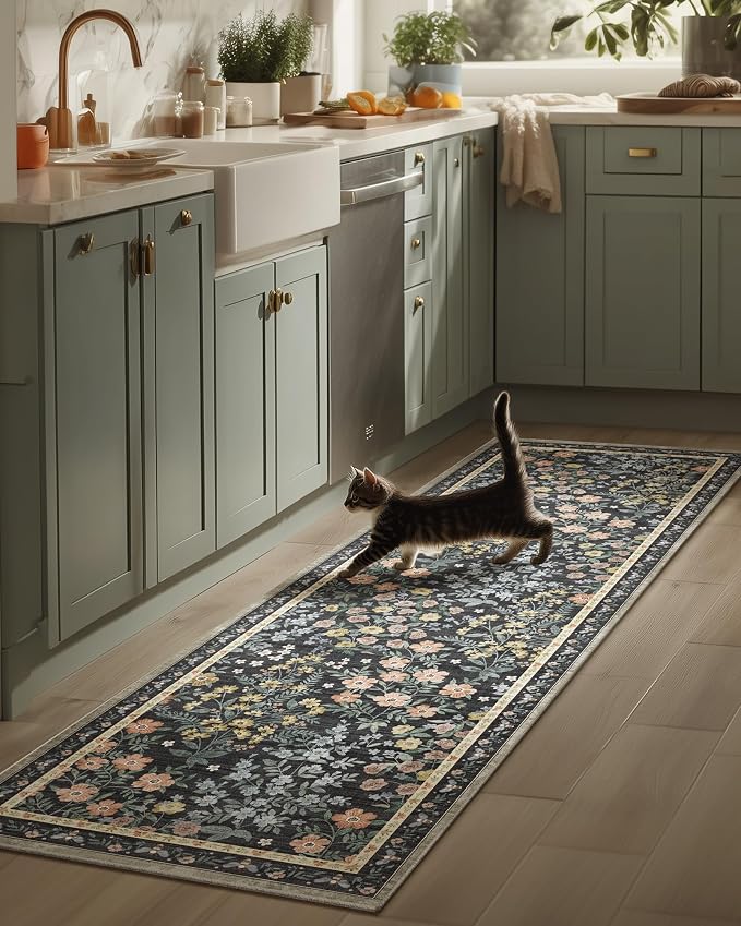 Machine Washable Rug Runners for Hallways: 2'6"x8' Kitchen Rugs Stain Resistant by palohom