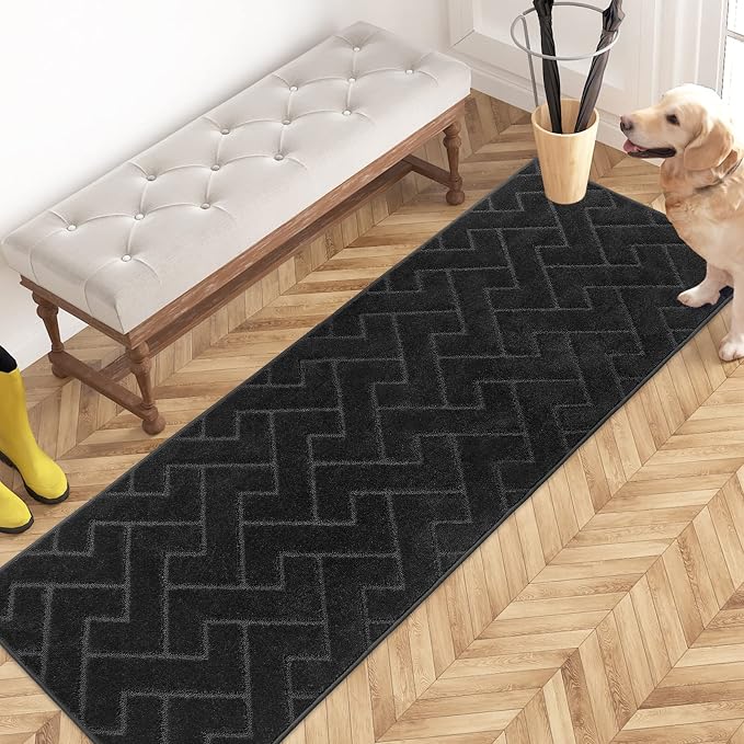 PURRUGS Dirt Trapping Door Mat 24" x 70", Non-Slip Machine Washable Entry Rug by PURRUGS