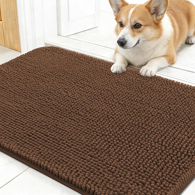 OLANLY Dog Door Mat for Muddy Paws 30x17, Absorbs Moisture and Dirt, Absorbent by OLANLY