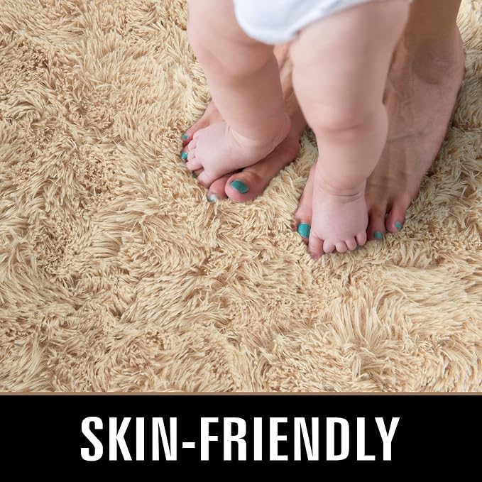TWINNIS Super Soft Shaggy Rugs Fluffy Carpets, 4x5.9 Feet, Indoor Modern Plush - Image 3