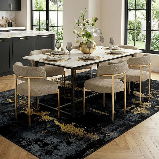 RELEANY Washable Area Rugs 8'x10' Non-Slip Modern Abstract Soft - Image 3