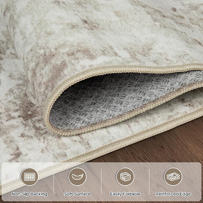 5x7 Area Rugs for Living Room Rug Washable: Modern Rug for Dining Room Bedroom - Image 4