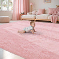 Fluffy Pink Area Rug for Bedroom Living Room Soft 8x10 Fuzzy Washable Rugs by Unknown
