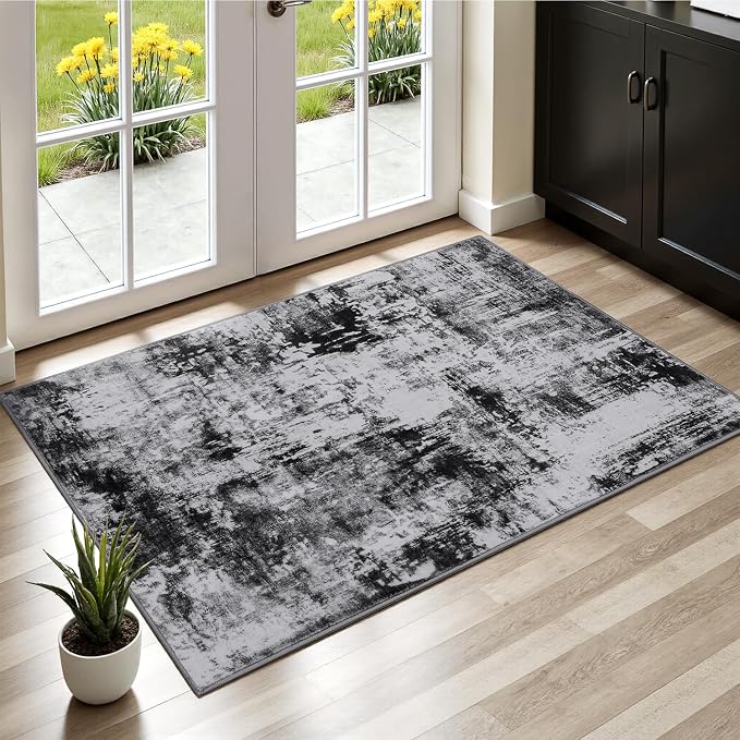 Rugflix 2x3 Entrance Rugs, Entry Rug Washable Non-Slip Stain-Resistant Low Pile by RugflixAreaRugs