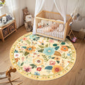 RELEANY Floral 6ft Area Rugs Washable Print Boho Cute Carpet Non Slip Flower by RELEANY