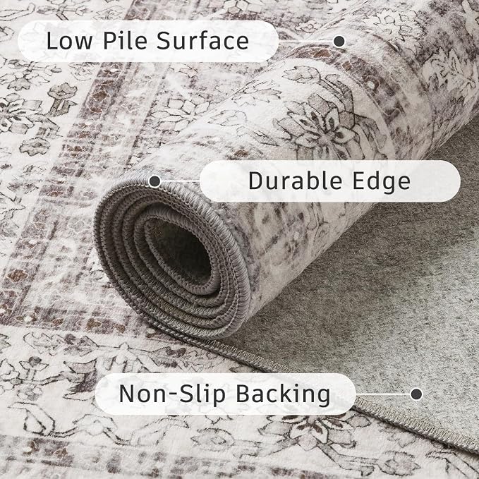 DCX Gray 5x7 Rug, Kid & Pet Friendly - Image 7
