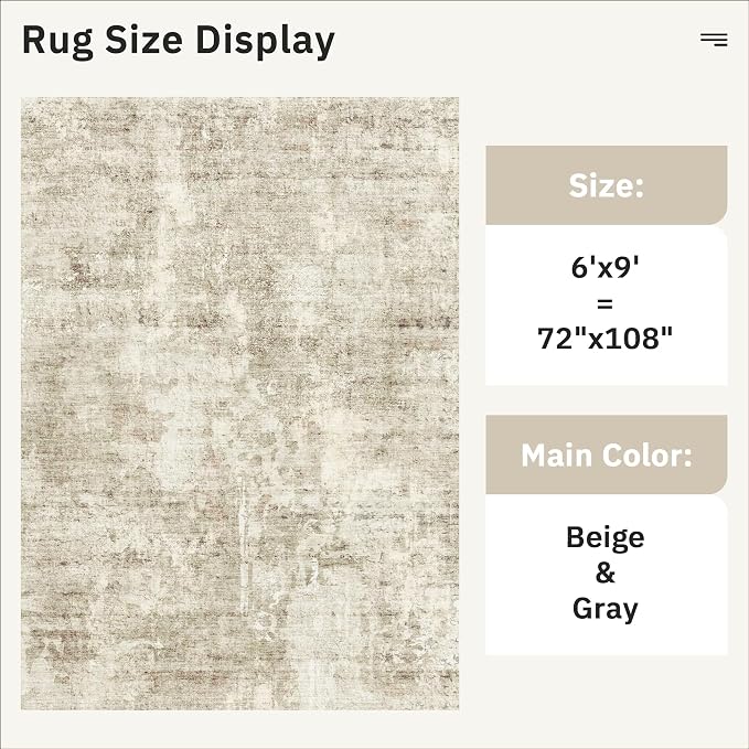 Soalmost 6x9 Abstract Area Rugs - Image 4