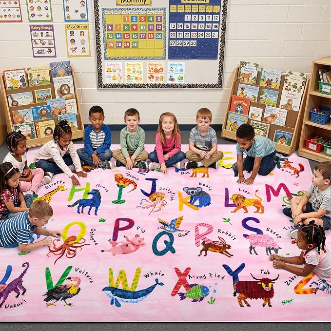 5x7 ABC Classroom Rug for Kids Playroom, Alphabet Rug by Unknown