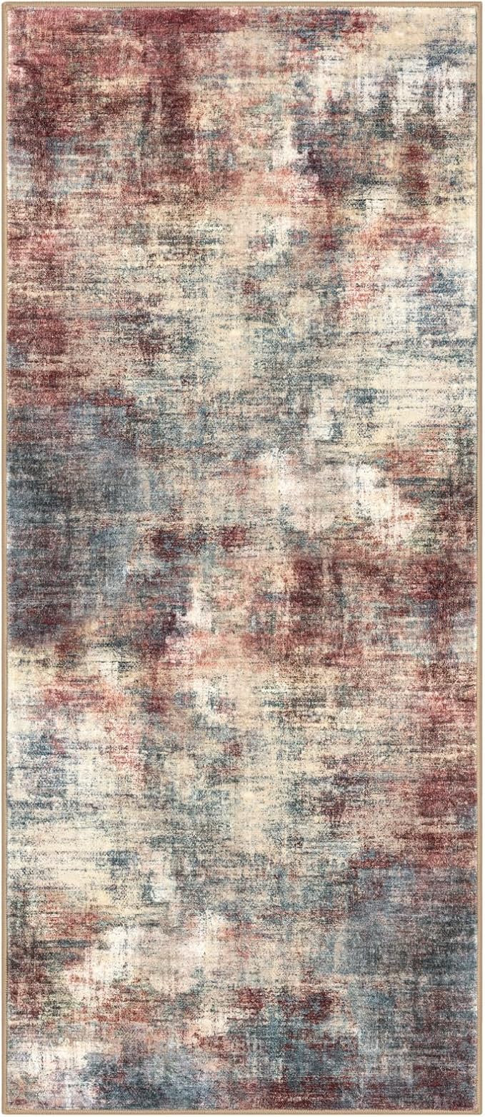 IOHOUZE Abstract Runner Rug 3x7 Ft Washable Runners - Image 9