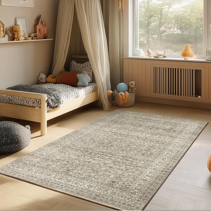 4x6 Washable Area Rugs for Entryway: Door Mat Indoor Entrance Throw Rug Non - Image 4