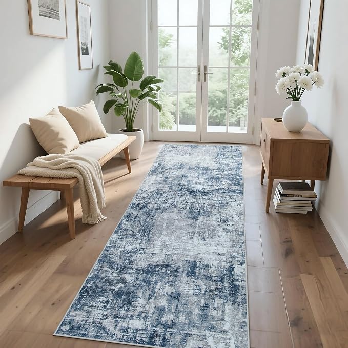 Runner Rug for Hallways Kitchen 2'6"x8' Washable, Non Slip Carpet 8ft Area Rugs - Image 3