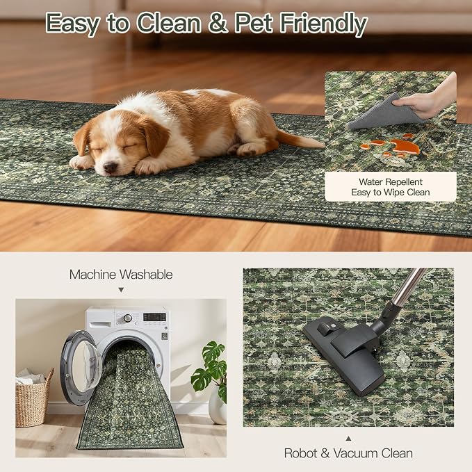 Lofus 2X 8 Area Rug for Hallways, Low Pile Soft Carpet Runner for Kitchen - Image 5