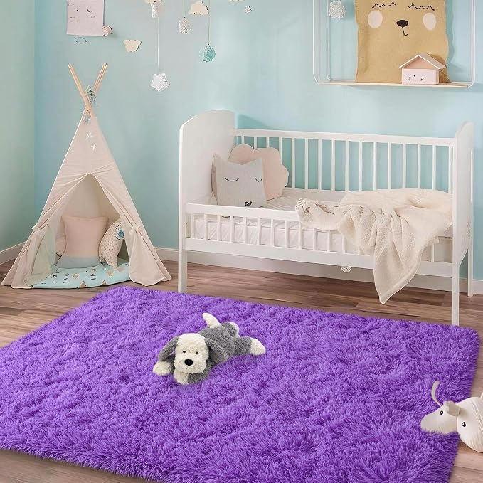 Mugorn 3x5 Rugs for Bedroom, Fluffy Area Rugs for Living Room, Soft Shag Kids - Image 2