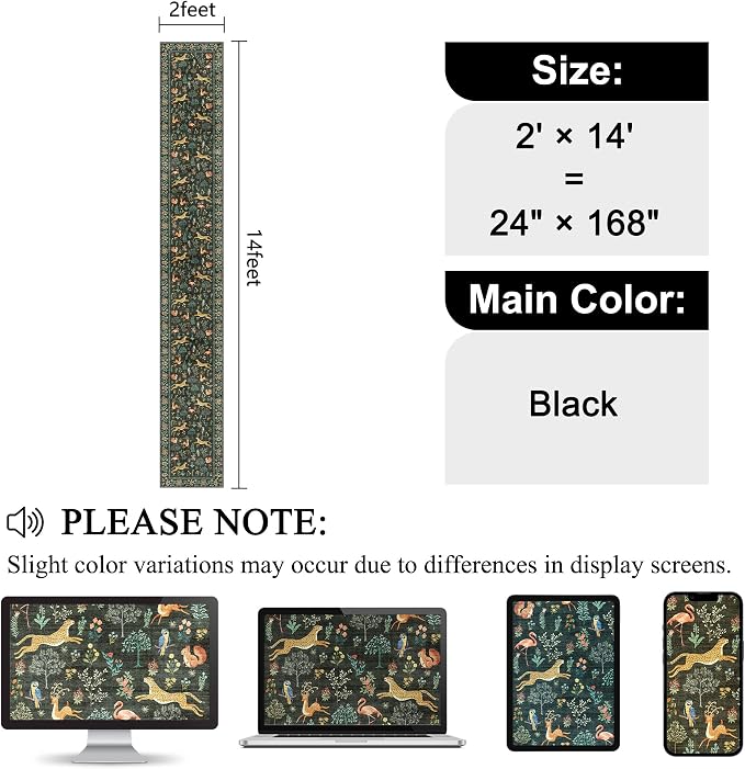 DUKINO 2x14 Runner Rug for Hallway, Vintage Non Slip Long Kitchen Rug - Image 2